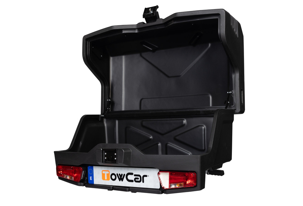 Towbox EVO urban negru - portbagaj montat pe bara de remorcare