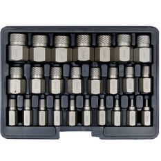 Extractoare de șuruburi pentru șuruburi interne deteriorate YATO YT-06034 3-23mm 25 buc.