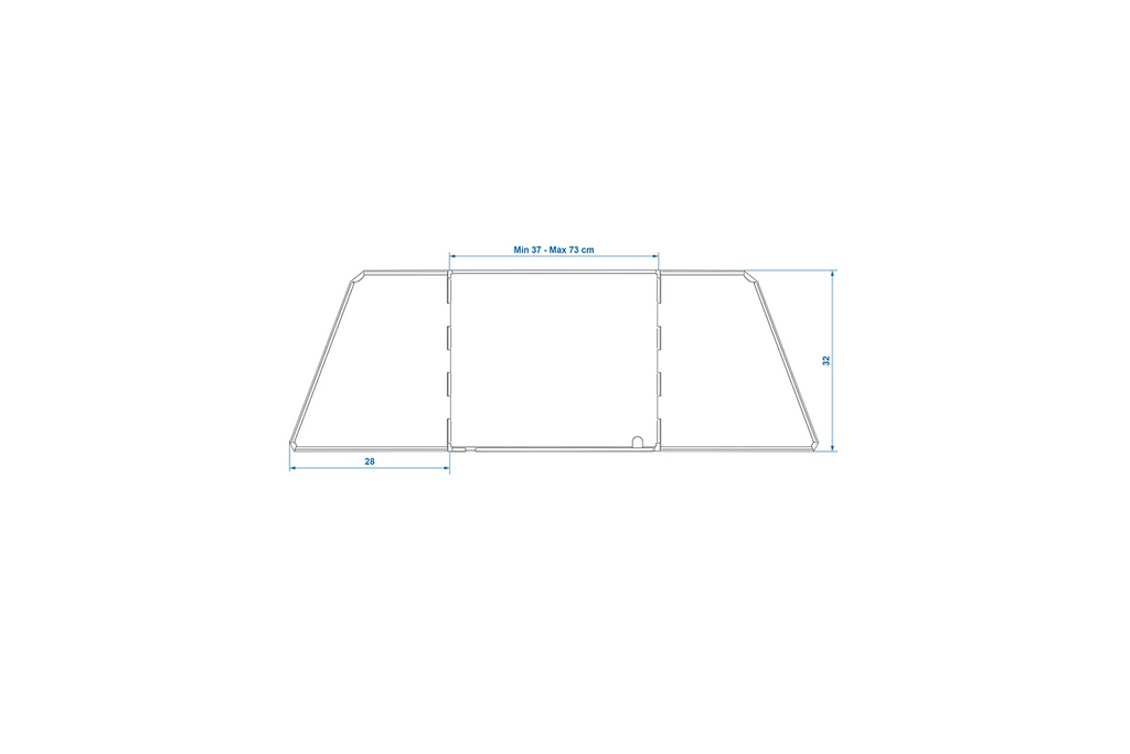ProPlus 370340V03 Parbriz pliabil pentru aragazuri de camping, arzătoare 37-70 cm