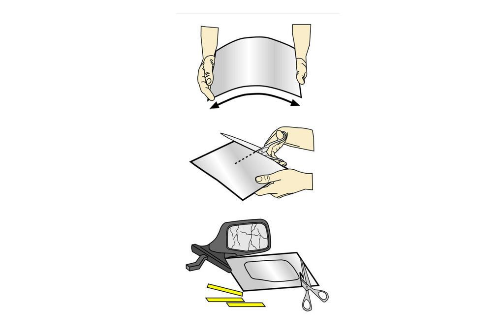Oglindă autoadezivă LAMP Magic-Mirror M 202x126mm