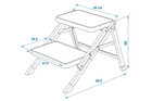 ProPlus 360823V01 Treaptă pliabilă pentru camping, cu două trepte, 150 kg