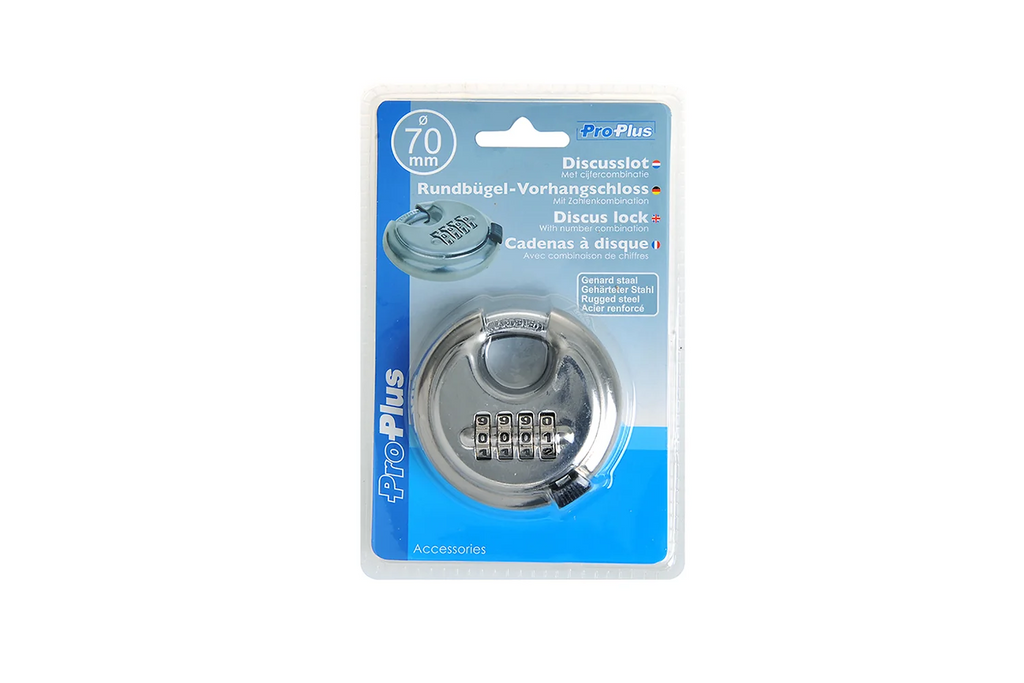 Lacăt rotund cu combinație, lacăt cu inele ProPlus 341317 și cod 70 mm