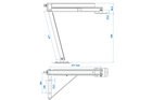 Suport de colț extensibil ProPlus 361510V01, stânga față/dreapta spate, remorcă 600 kg, 460 mm