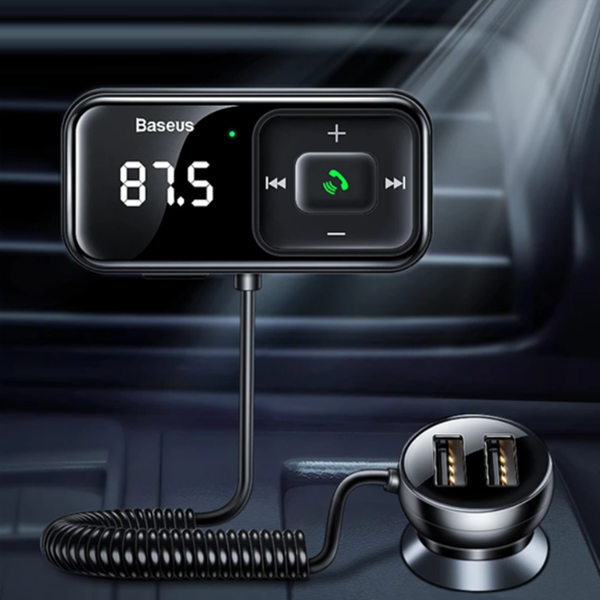 Transmițător FM BASEUS T S-16 Bluetooth 5.0 MP3 + încărcător auto 2x USB