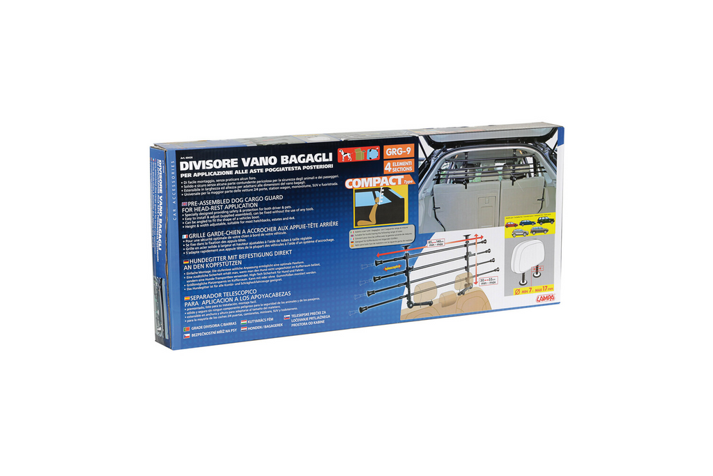 Barieră compactă pentru câini/bagaje, compartiment pentru portbagaj LAMP GRG-9, 85-140 cm