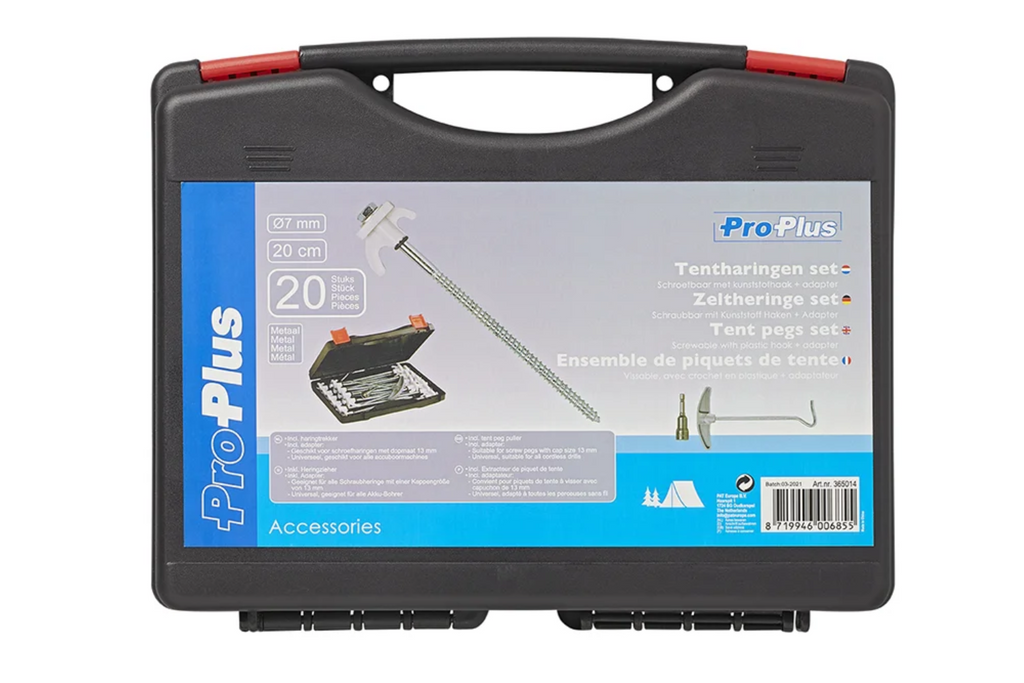 Set de cuie de cort cu înșurubare pentru cuie metalice ProPlus 365014 cu cârlig 20x20cm