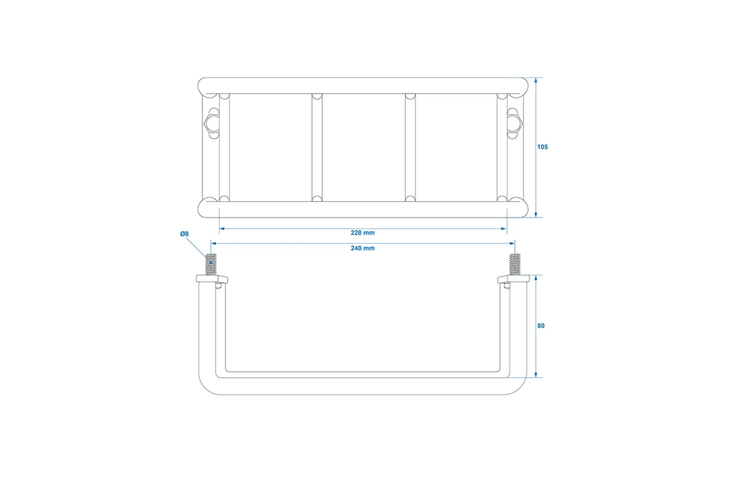 Grilă de protecție pentru lumini spate remorcă ProPlus, capac pentru lumini spate 228x105x80mm