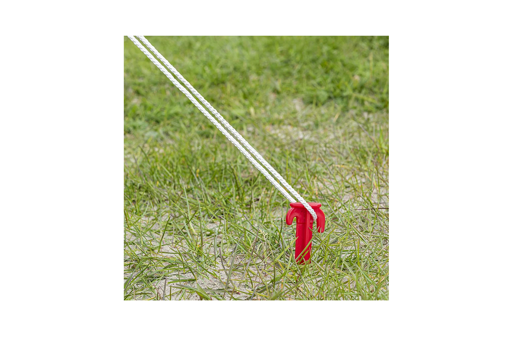 Set de șase cuie de cort ProPlus 364824, cuie de plastic pentru atașarea cablurilor de ancorare, 19 cm