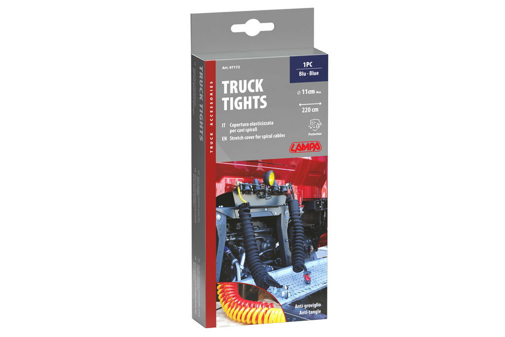 LAMPA Husă spiralată pentru cablu Truck-Tights 97172, manșon flexibil albastru, 220 cm, diametru 11 cm