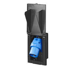 Priză de perete CEE ProPlus 373505BK, externă, 160×100mm, neagră