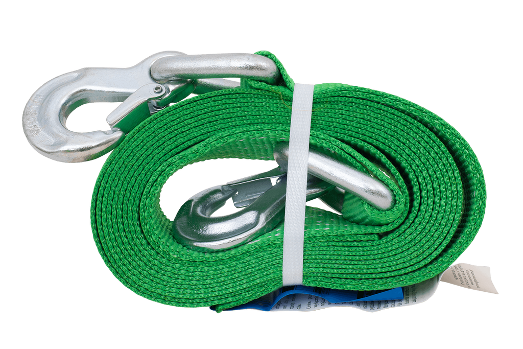 Frânghie de remorcare cu cârlige HILLS 5m/60mm/6t verde