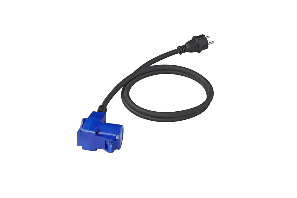 Adaptor cu mufă Schuko și conector unghiular CEE + priză Schuko 16A ProPlus 373528DE cablu 150cm