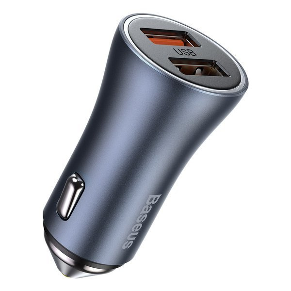Set încărcător auto BASEUS Golden Pro 2xUSB 40W + cablu USB