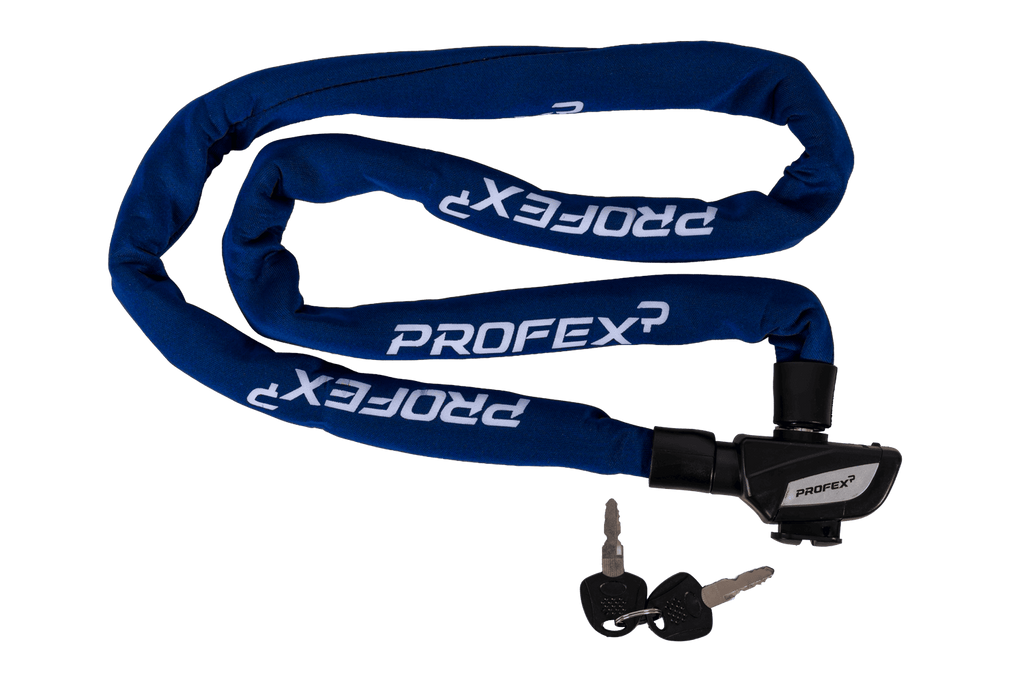 Lacăt de bicicletă PROFEX 81659 Neo 130 cm cu lanț și încuietoare