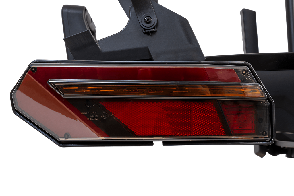 Inter Pack Velox 2 LED - suport de biciclete pliabil pentru cârligul de remorcare pentru 2 biciclete cu lumini LED (negru)