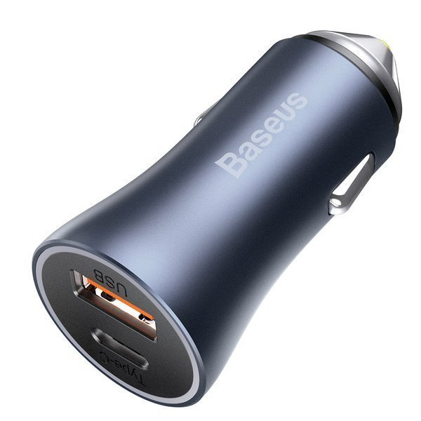 Set încărcător auto BASEUS Golden Pro 2xUSB 40W + cablu USB