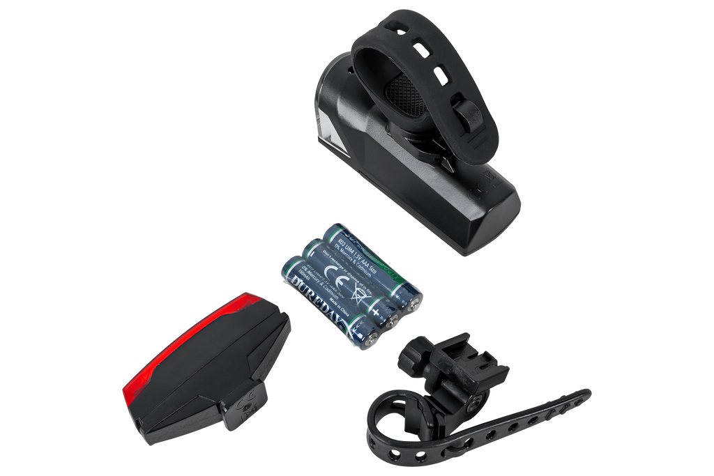 Set de lumini pentru bicicletă PROFEX 92618 Super Vision cu baterie (față și spate)