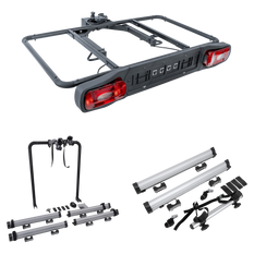 Platformă montată pe cârlig Inter Pack Re-Cargo + adaptor pentru transportul a 3 biciclete