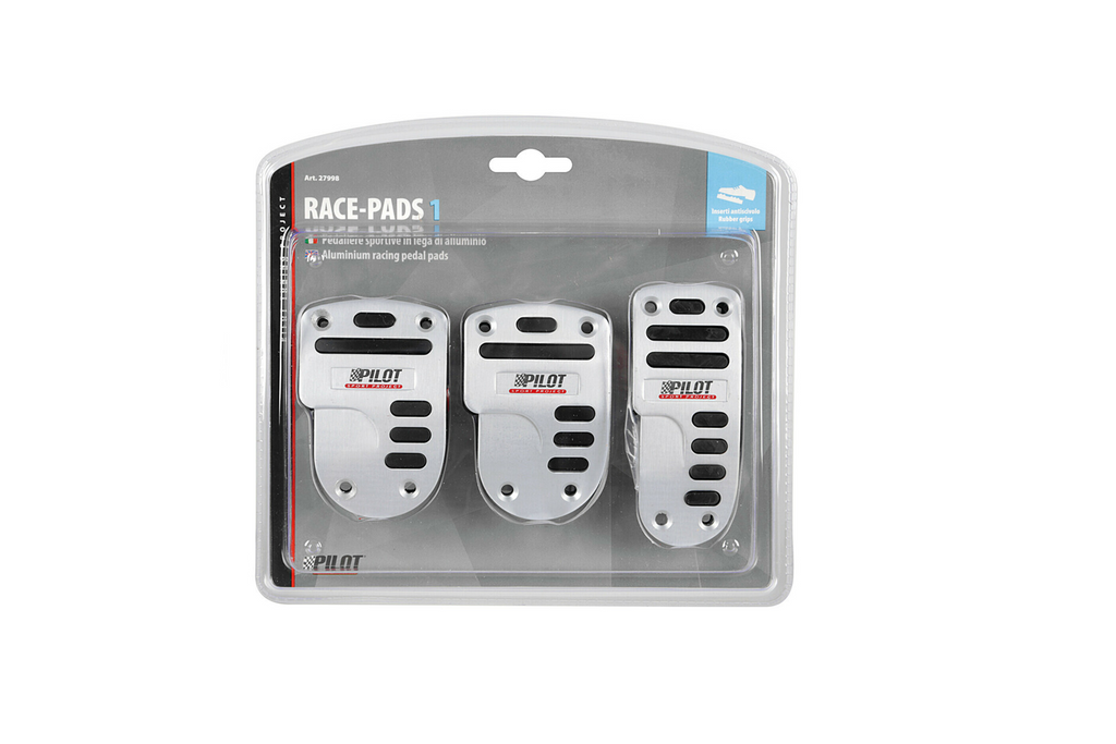 Huse pentru pedale LAMPA RACE 1 PILOT din aluminiu cu cauciuc antiderapant