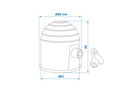 ProPlus 344162 Capac sferic pentru bara de remorcare, negru, cu încuietoare
