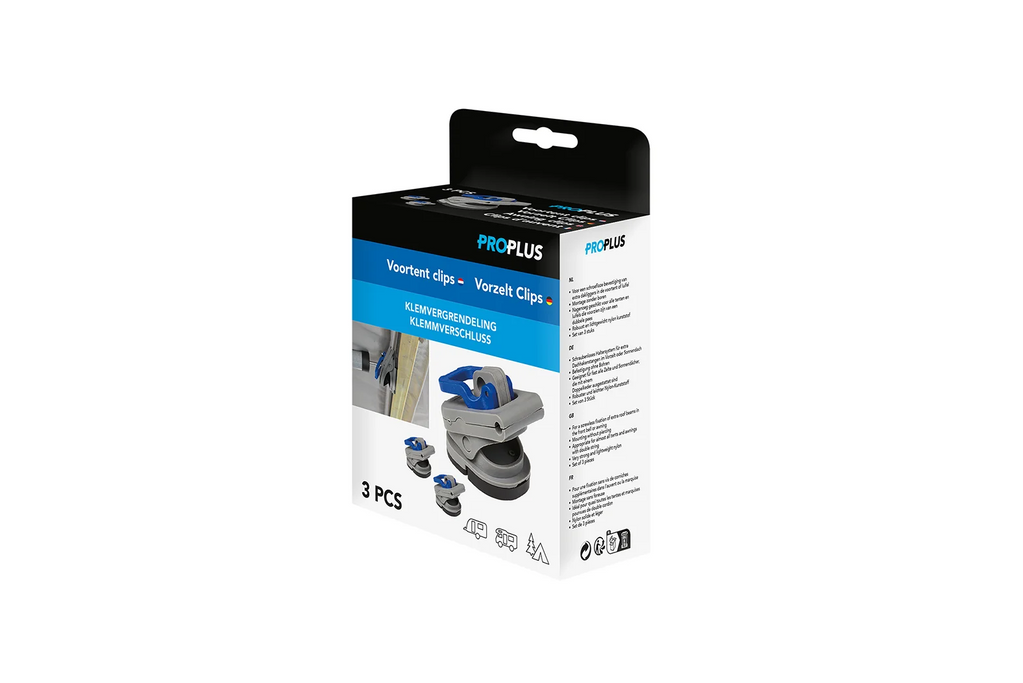 Set de trei cleme pentru fixarea copertinei cortului pentru rulotă ProPlus 361735