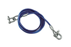 Cablu de remorcare cu cheițe, cablu de oțel LAMPA, 3,5 m/8 mm/5 t, albastru