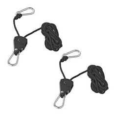 Set de două trolii cu cablu metalic ProPlus 320054, palan cu cablu metalic cu clichet, 2,5 m, 68 kg