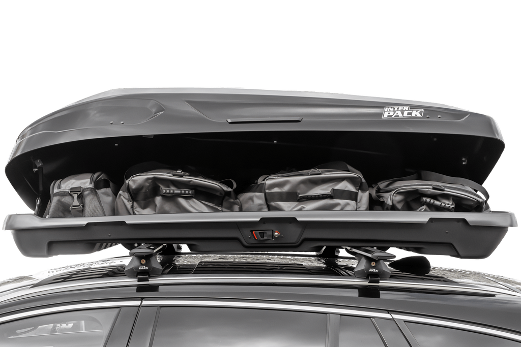 Cutie de portbagaj Inter Pack Monsun PRO L, negru metalizat