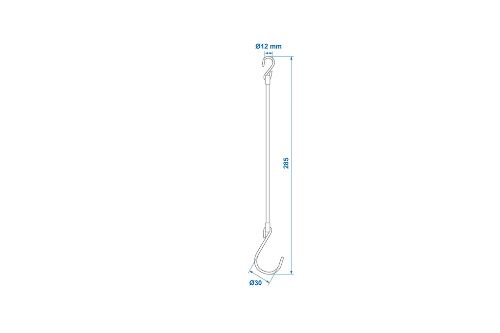 Set de patru cabluri de siguranță cu cârlige ProPlus 342130S lungime 285 mm