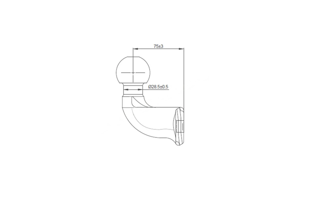 Flanșă sferică pentru bara de remorcare XIMPLIO 50mm 3500kg