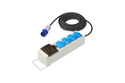 Prelungitor de camping CEE cu splitter ProPlus 373583DE, cablu de 10 m, 3 prize Schuko, 2 USB