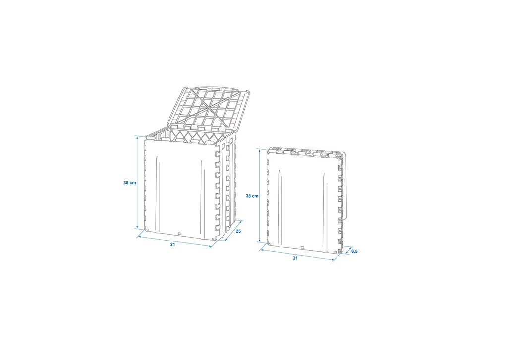 Coș de gunoi pliabil pentru camping ProPlus 370408, capacitate 30l