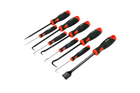 Set de cârlige YATO YT-08426 cu mâner, 8 cârlige și racletă pentru etanșări