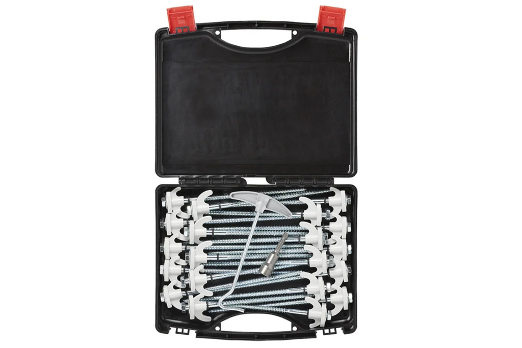 Set de cuie de cort cu înșurubare pentru cuie metalice ProPlus 365014 cu cârlig 20x20cm