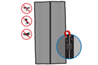 Plasă magnetică de țânțari pentru uși ProPlus plasă de protecție (2x) 210x50cm