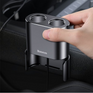 Încărcător auto BASEUS de înaltă eficiență 2x USB + 2x prize brichetă 80W
