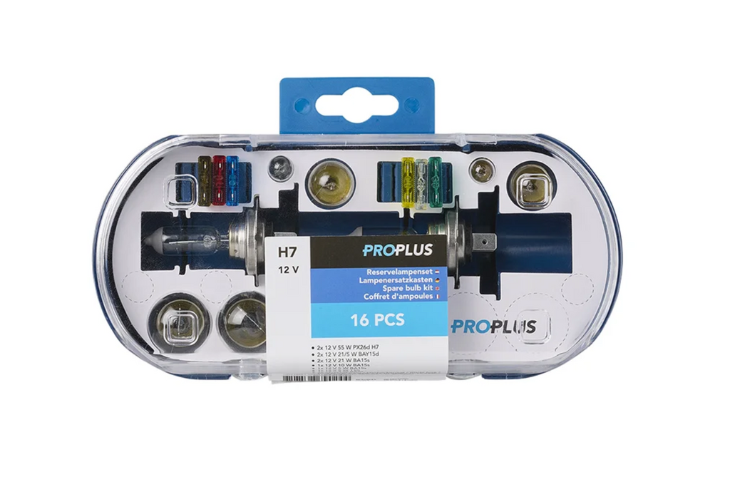 Set becuri H7 pentru rulote, auto ProPlus 410162 set de rezervă de 16 bucăți