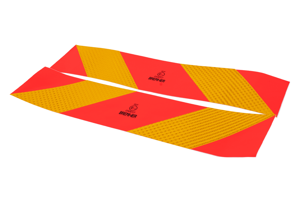 Autocolante, autocolante reflectorizante, HERMON scurte, plăcuțe de marcare pentru vehicule grele, 565x132mm, stânga+dreapta