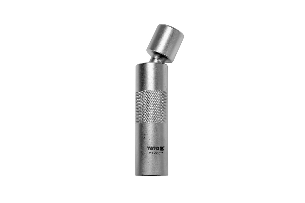 Cheie tubulară pentru bujii YATO YT-38517 cu pereți subțiri și articulație de 16 mm și 3/8″