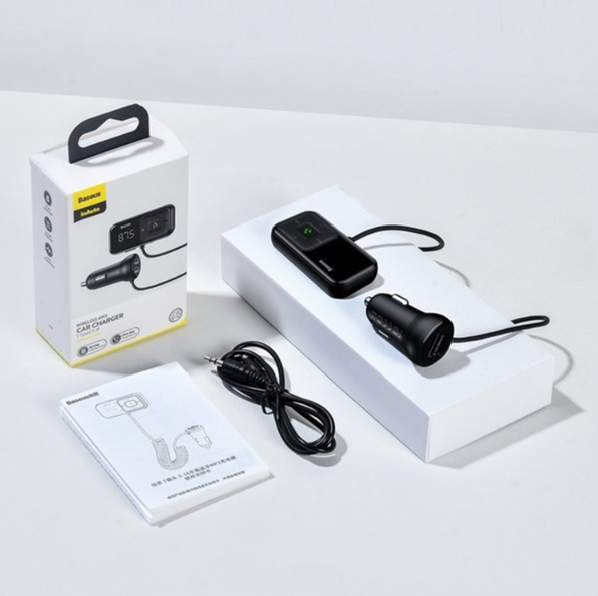 Transmițător FM BASEUS T S-16 Bluetooth 5.0 MP3 + încărcător auto 2x USB