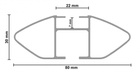 Bară de plafon din aluminiu G3 Pacific Aero 64.230-68.070