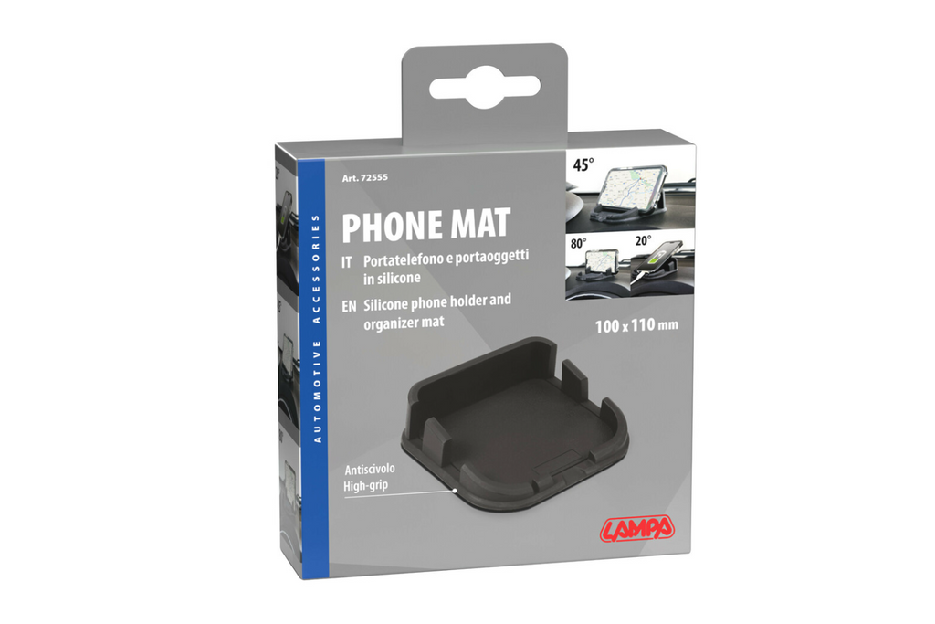 Covoraș telefon LAMP Phone-Mat organizator/suport auto din silicon 110x110mm