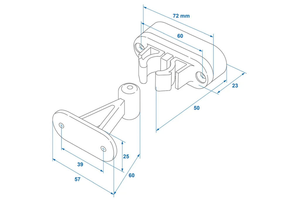 Zăvor de ușă pentru rulote și autorulote ProPlus 362622V02BK, mâner negru cu arc pentru fixarea ușii