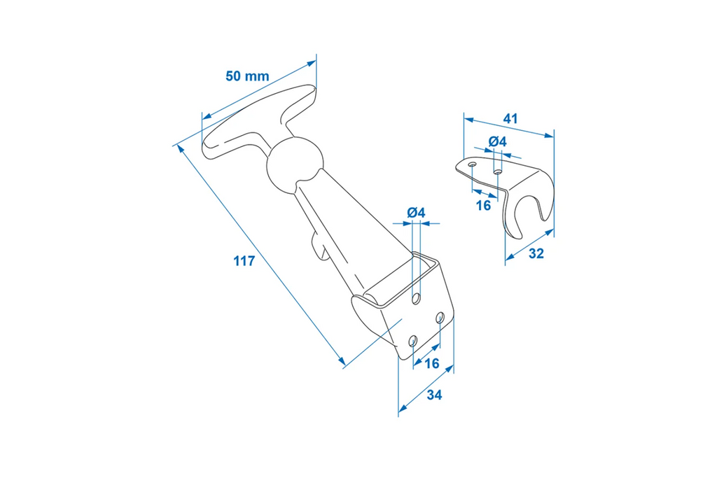 Cârlig de cauciuc cu cârlig ProPlus 342121 lungime 12cm