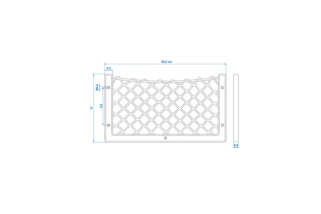 ProPlus 230072 Plasă de depozitare pentru bagaje, 302x169mm