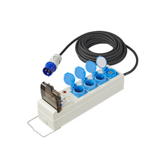 Prelungitor de camping CEE cu splitter ProPlus 373583DE, cablu de 10 m, 3 prize Schuko, 2 USB