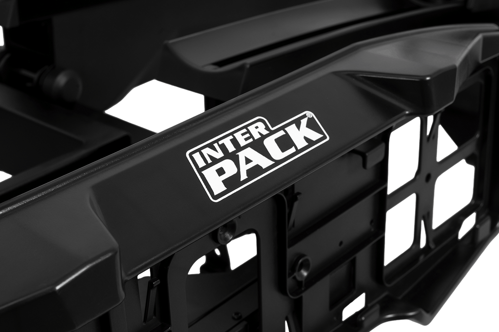 Inter Pack Velox 2 LED - suport de biciclete pliabil pentru cârligul de remorcare pentru 2 biciclete cu lumini LED (negru)