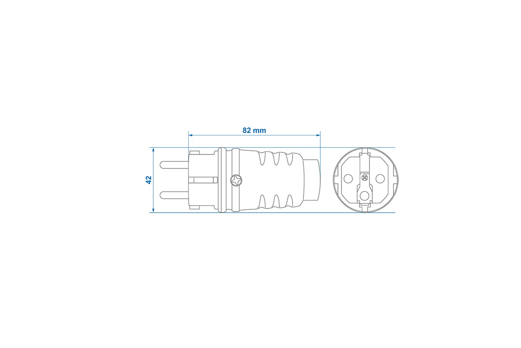 Ștecher Schuko ProPlus 373570 cu contact de protecție 16A 230V