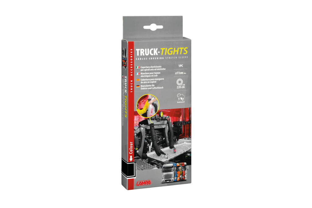 LAMPA Husă spiralată pentru cablu Truck-Tights 97173, manșon flexibil negru, 220 cm, diametru 11 cm