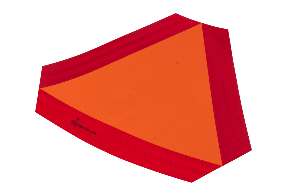 Autocolant reflectorizant HERMON, triunghi de avertizare pentru mișcări lente, 300x120mm